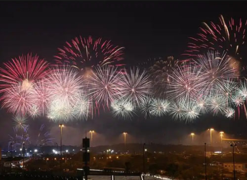 德格县焰火晚会